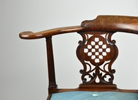A George II Period Carved Mahogany Corner Chair