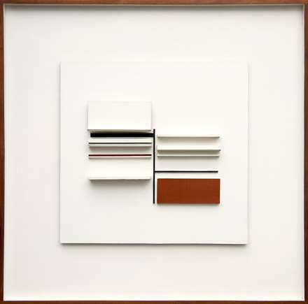 Abstract in White, Black, Maroon and Ochre, 1966-67