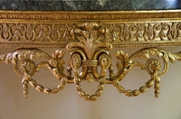  A GILTWOOD AND MARBLE TOPPED PIER TABLE ATTRIBUTED TO THOMAS CHIPPENDALE  