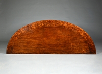 A Pair of George III Period Mahogany And Burr Yew Wood Semi Elliptical Side Tables