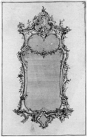 A George III giltwood mirror in the manner of Matthias Lock