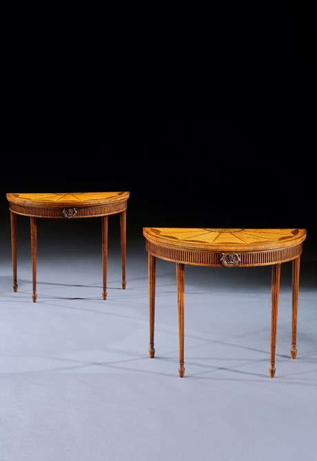 A Pair of Card Tables attributed to Thomas Chippendale Junior