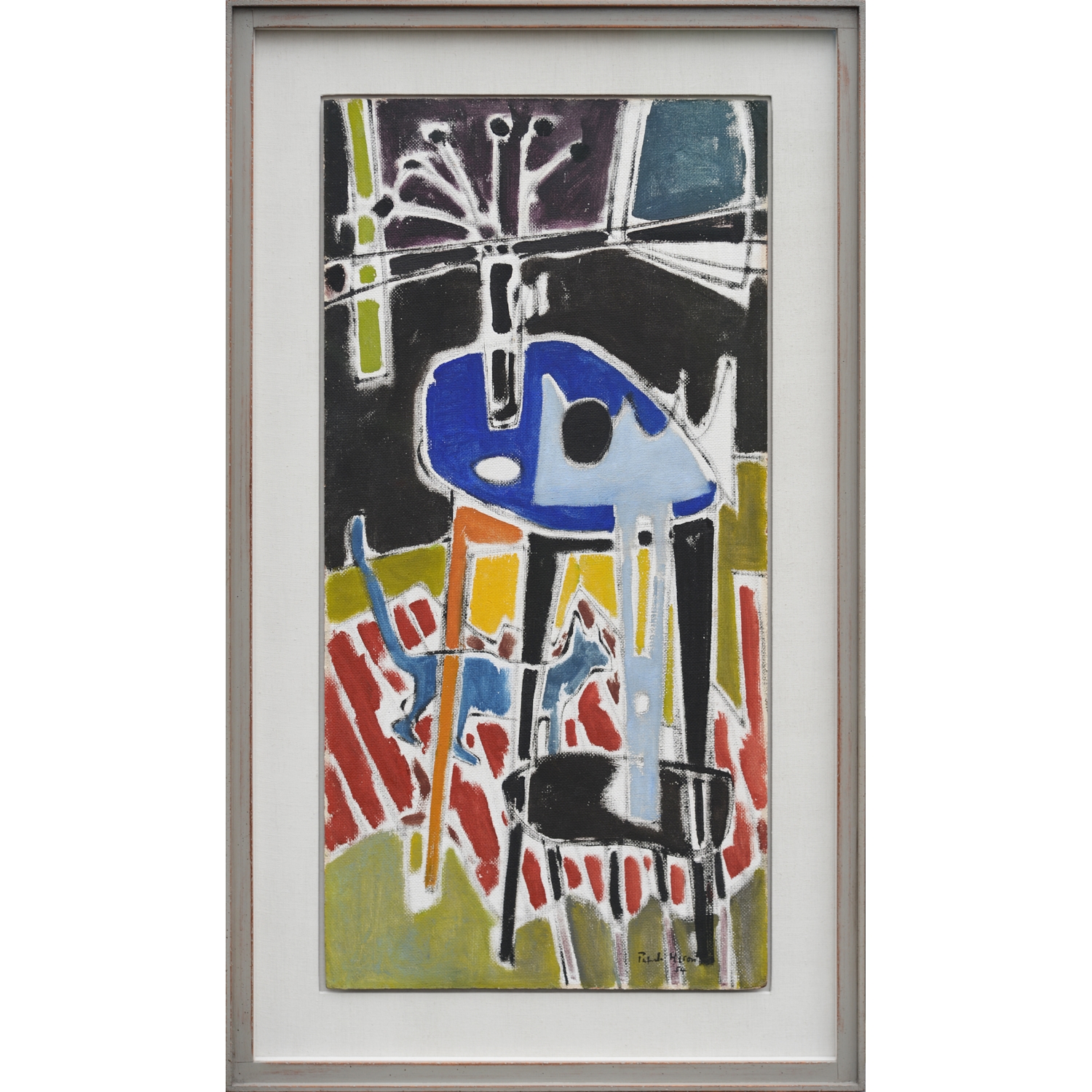 Blue Cat Under Table:1954