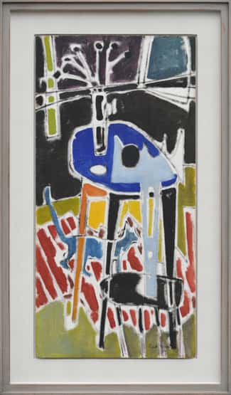 Blue Cat Under Table:1954