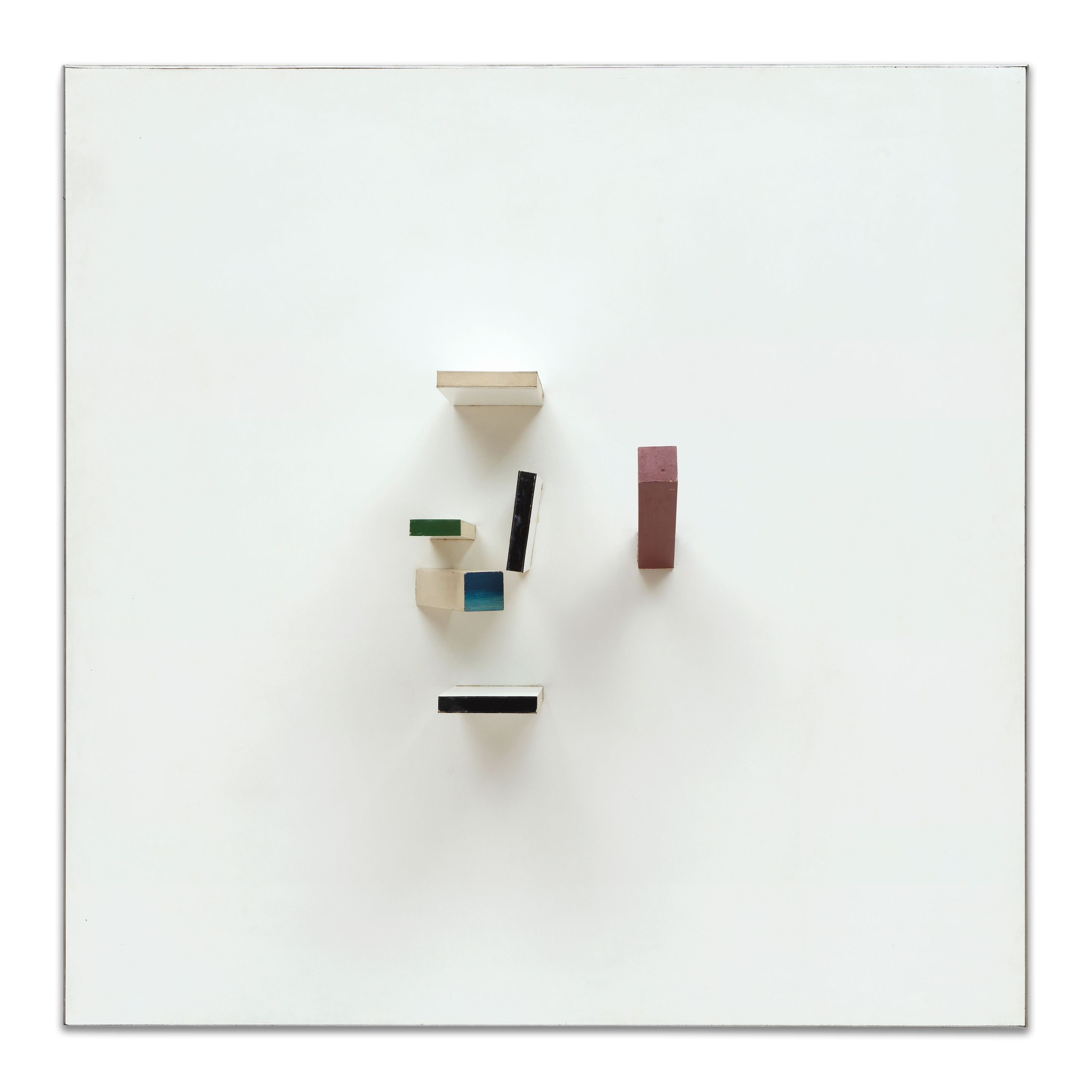 Abstract in White, Black, Maroon and Indigo, 1963