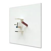Abstract in White, Black, Maroon and Indigo, 1963
