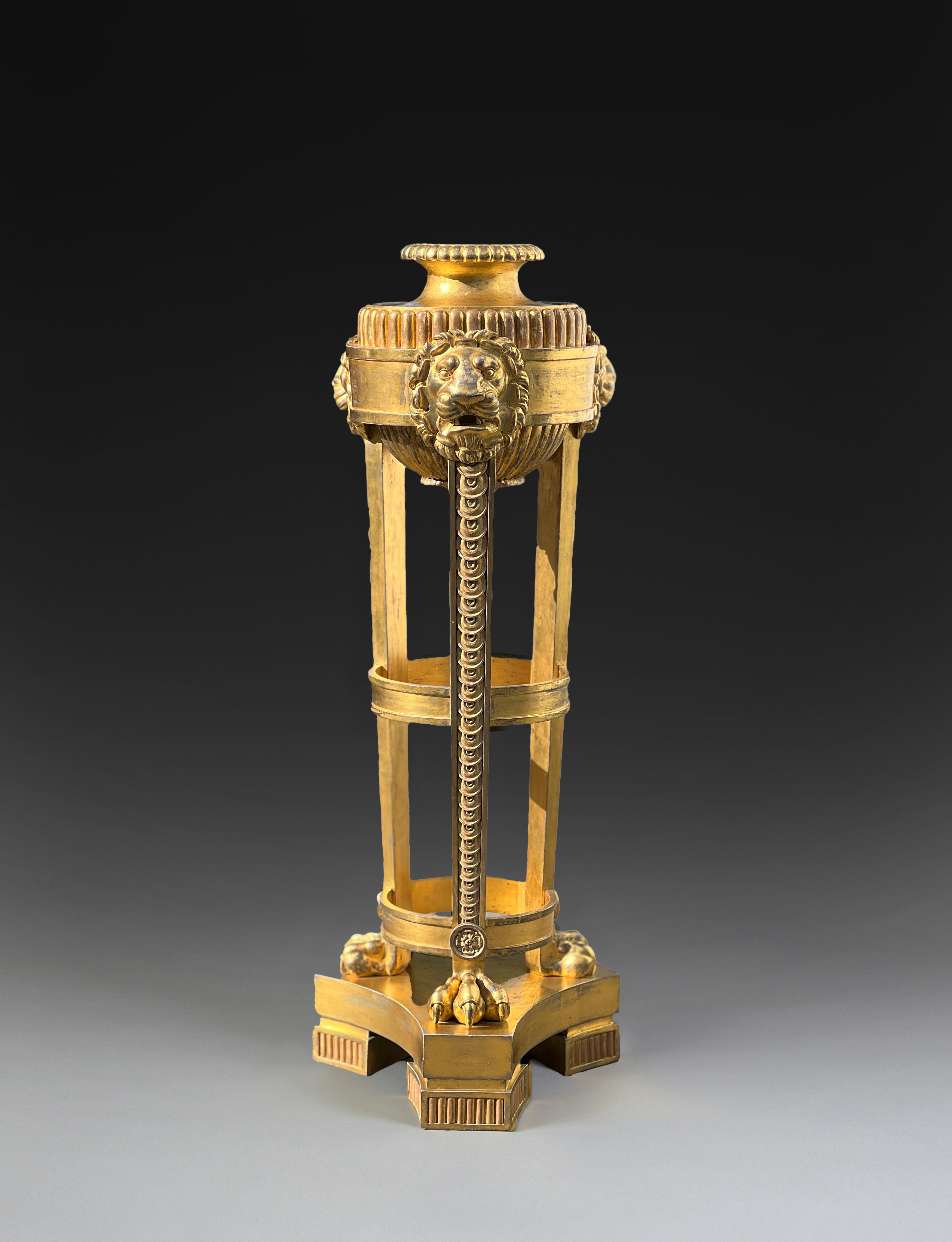 A Regency Period Carved and Giltwood Torchere in the manner of Thomas Hope