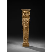 AN EXCEPTIONAL PAIR OF GEORGE II GILTWOOD PEDESTALS