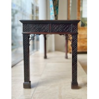 A George III Period Mahogany Fretwork Library Table