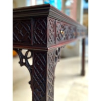 A George III Period Mahogany Fretwork Library Table