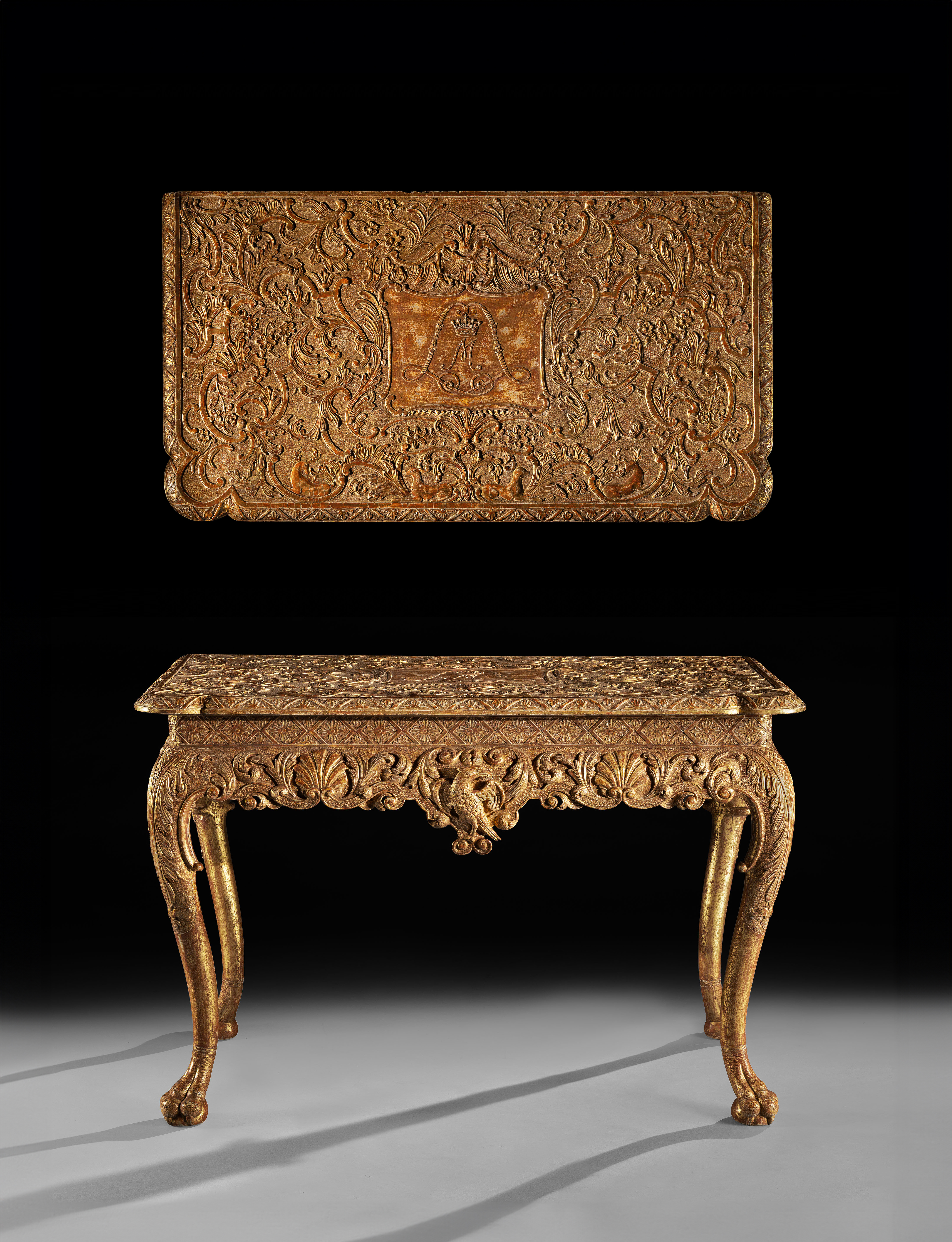An Important George I Period Gilt Gesso Side Table