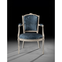 A Pair of George III Period Painted Armchairs