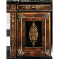  A REGENCY ROSEWOOD AND BRASS INLAID SIDE CABINET, Attributed to George Bullock