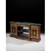  A REGENCY ROSEWOOD AND BRASS INLAID SIDE CABINET, Attributed to George Bullock