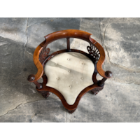 A GEORGE II CARVED MAHOGANY DESK CHAIR