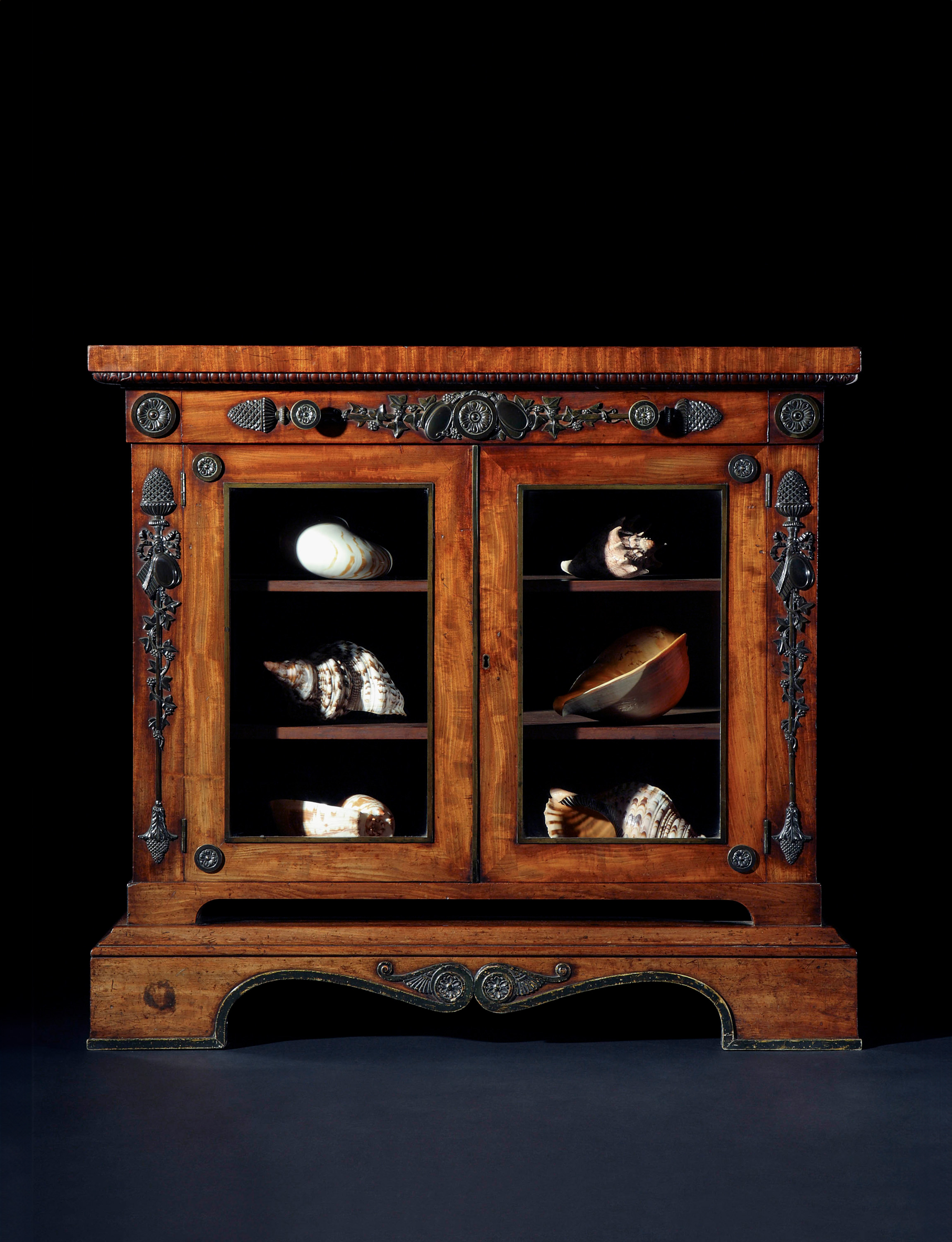 A Regency period bronze-mounted mahogany side cabinet