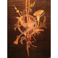 A Pair of George III Marquetry Bombe Commodes Attributed to Mayhew and Ince