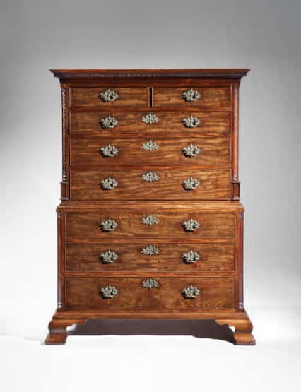 A George III Period Mahogany Chest on Chest
