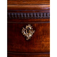 A PAIR OF GEORGE II PERIOD SERPENTINE FRONTED MAHOGANY COMMODES ATTRIBUTED TO THE WORKSHOP OF WILLIAM VILE OR WILLIAM HALLETT THE CARVING POSSIBLY BY JOHN BOSON